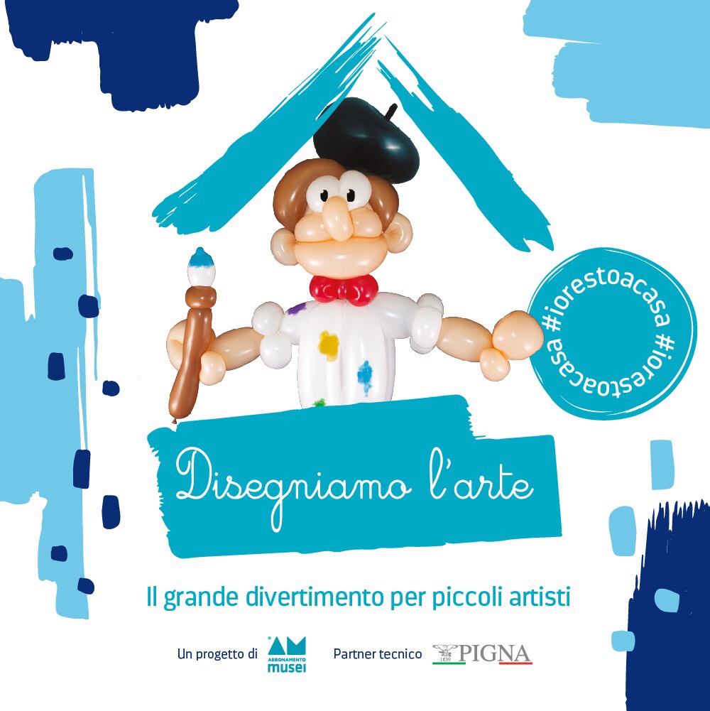 ABBONAMENTO MUSEI / DISEGNIAMO L’ARTE… DA CASA  Da lunedì 23 a domenica 29 marzo 2020  Creare bellezza insieme, anche online: torna l’iniziativa di Abbonamento Musei dedicata ai piccoli artisti.