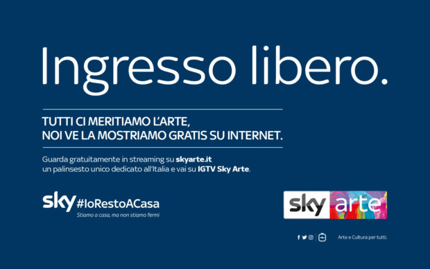#iorestoacasa / Dal 25 marzo Sky Arte trasmette in streaming in chiaro per tutti